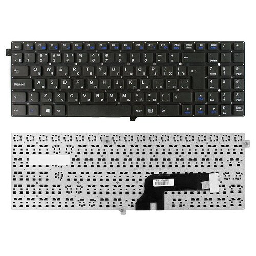 Клавиатура для ноутбука DNS Clevo W5500 W550EU W550EU1 W540SU1 Series Г-образный Enter Черная без рамки MP-12C96GB-430W 1410₽