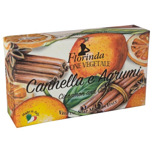 FLORINDA мыло Cannella e Agrumi / Корица и Цитрус 200 g мыло florinda cannella e agrumi 200 г florinda 9139059