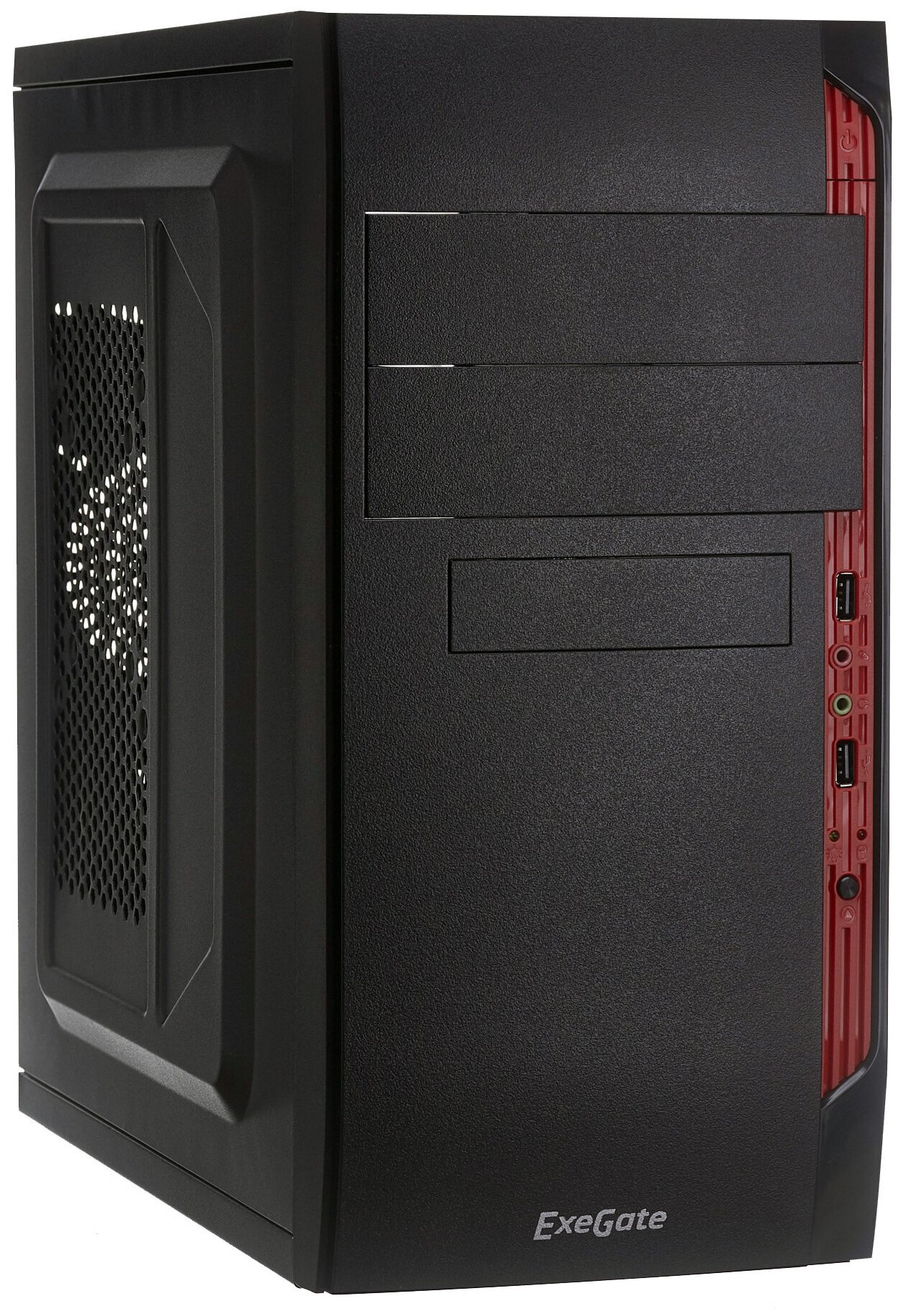 Корпус Exegate Ex272737rus MinitowerQA-410 Black, mATX, без БП 2*USB, Audio .