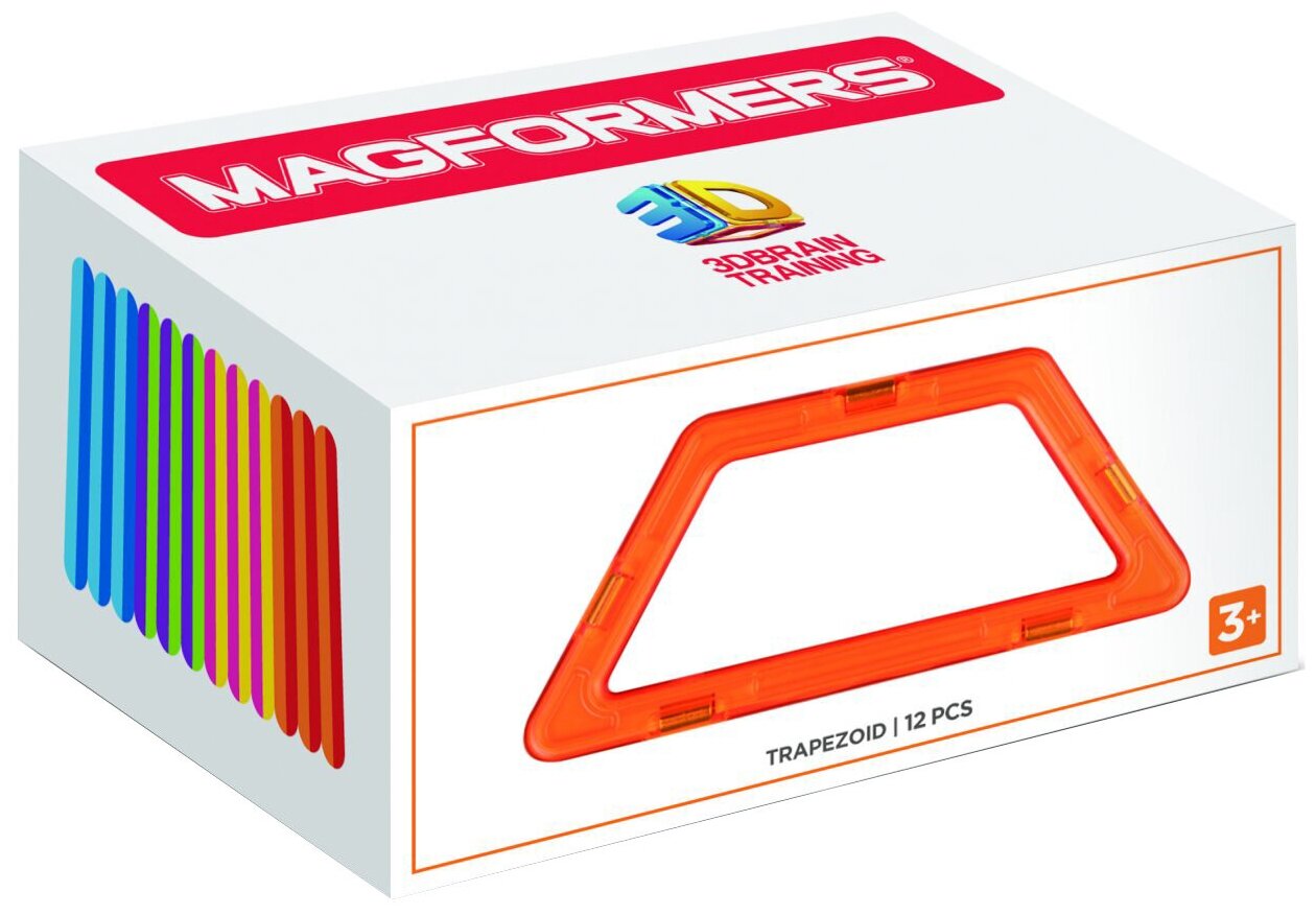 Магнитный конструктор Magformers Трапеции в коробке 12