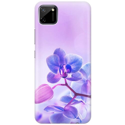 фото Cиликоновый чехол на realme c11 / рилми с11 с принтом "лиловые орхидеи" gosso