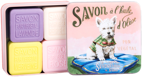 La Savonnerie de Nyons Набор кускового мыла Chien Westie, 4 шт., 100 г