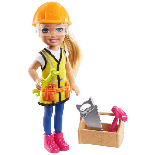 фото Barbie набор карьера челси строитель кукла + аксессуары, gtn87