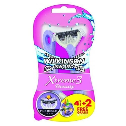 Wilkinson Sword Xtreme3 Beauty Бритвенный станок, 6 шт.