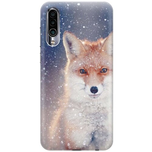 фото Cиликоновый чехол на meizu 16xs / мейзу 16 икс эс с принтом "лисица в снегопад" gosso