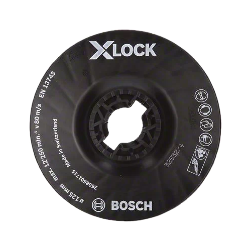 Тарелка для УШМ BOSCH X-Lock средняя 2608601715, 125 мм, 1 шт. опорная тарелка bosch 2608601062