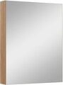 Зеркало шкаф для ванной / Runo / Лада 50 / графит / лиственница /правый / полка для ванной