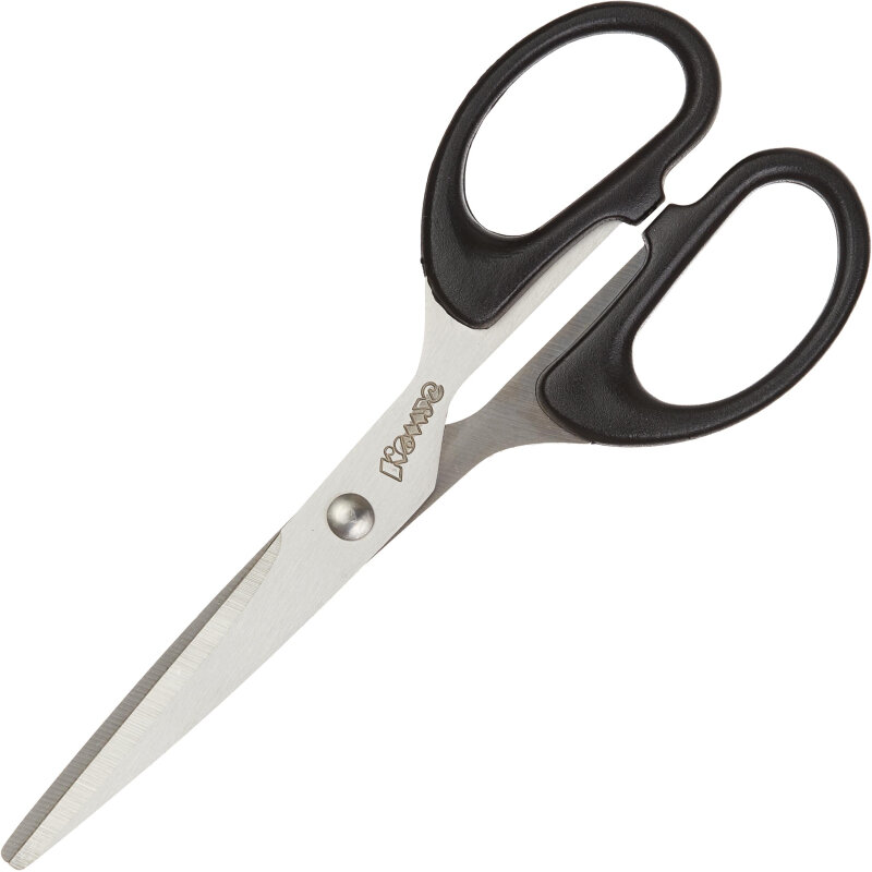 Ножницы Комус 160 мм с пластик. эллиптическими ручками, цвет черный 159331