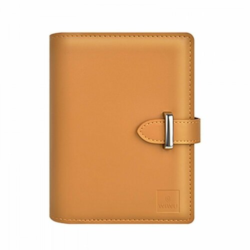 Кредитница WIWU Ambassador Passport, гладкая, матовая, коричневый the first layer of leather boarding card wallet passport new rfid leather passport wallet wallet passport bag