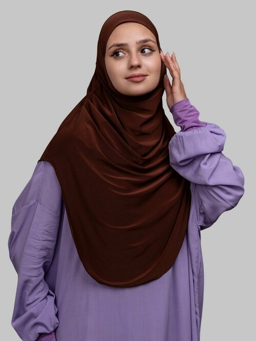 Хиджаб , размер 50/60, коричневый