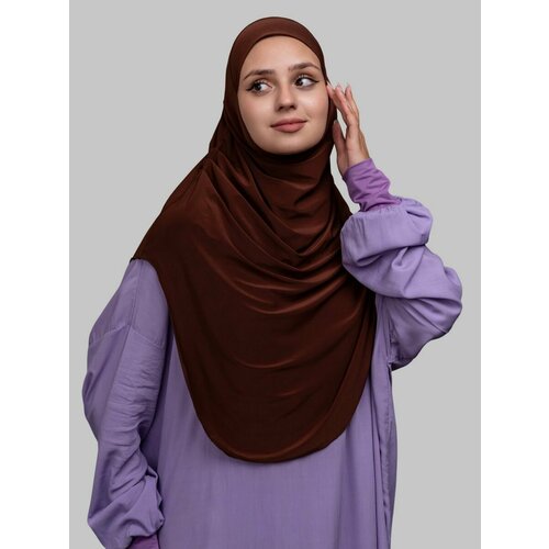 Хиджаб , хлопок, размер 50/60, коричневый