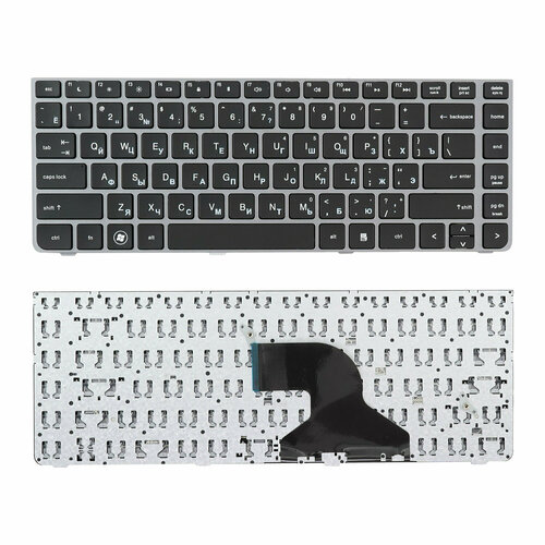 Клавиатура для ноутбука HP ProBook 4330S, 4331S, 4430S черная с серой рамкой
