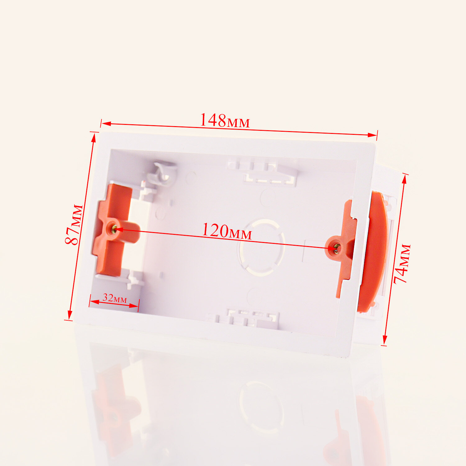 Подрозетник прямоугольный (монтажная коробка) гипсокартон для Xiaomi Aqara 120