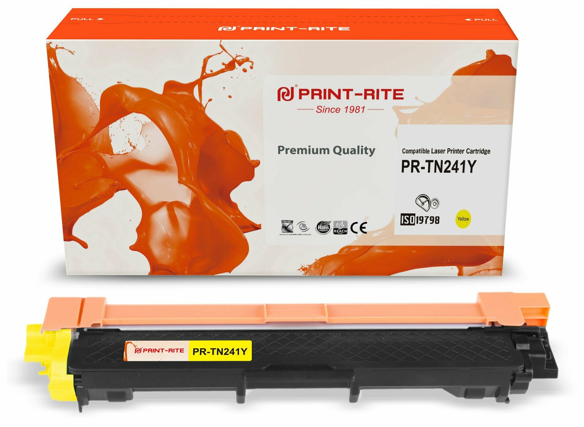 Print-Rite PR-TN241Y картридж лазерный (Brother TN-241Y) желтый 1400 стр