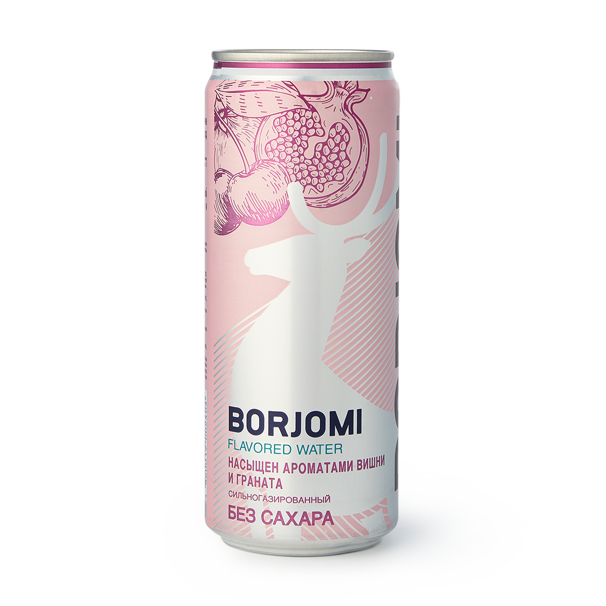 Напиток Borjomi "Вишня-Гранат", газированный, в металлической банке, 0,33 л