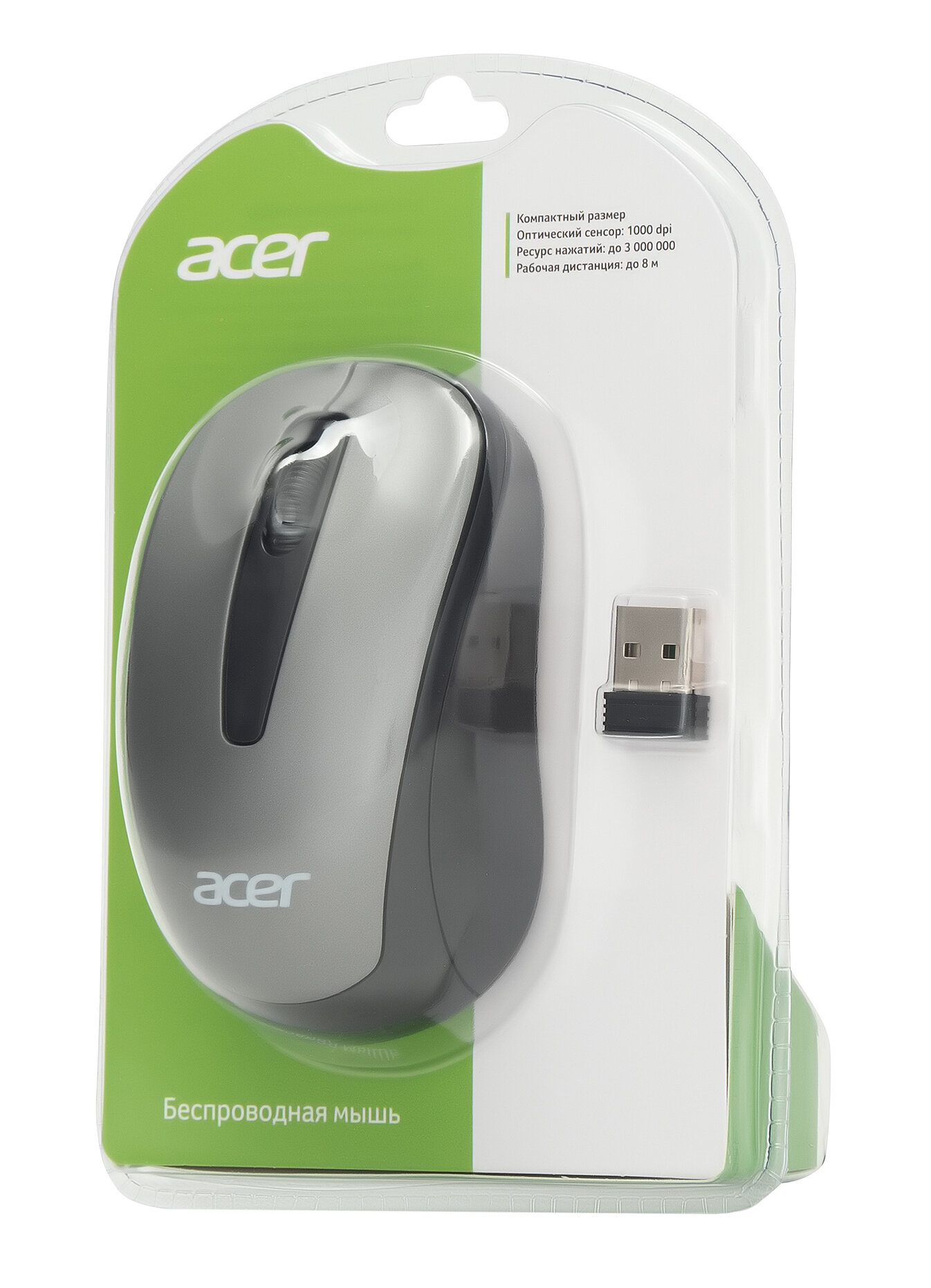 Мышь Acer OMR134, серый (zl.mceee.01h) - фото №13