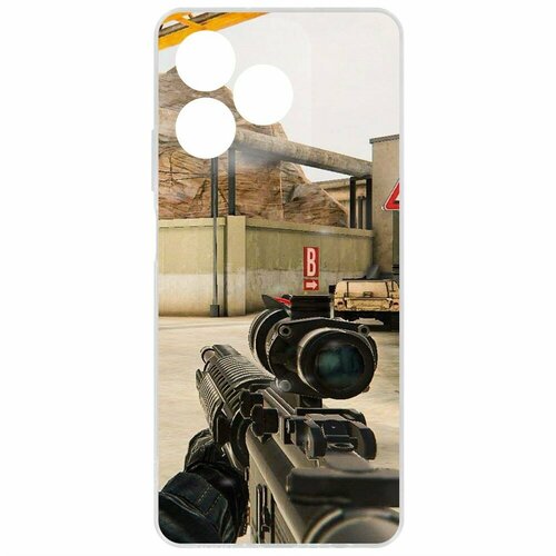 Чехол накладка Krutoff Clear Case Cтандофф 2 (Standoff 2) Оптика для Realme C51