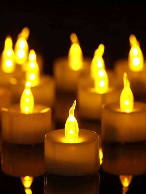 Светодиодные свечи набор 24 шт, свечи декоративные, мерцающие