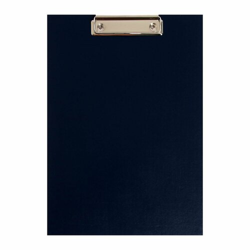 фото Планшет с зажимом а4, 2 мм, прочный, картон/бумвинил, синий (клипборд) россия