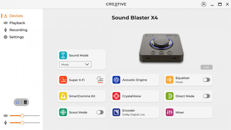 Внешняя звуковая карта Creative Sound Blaster X4 (70SB181500000)