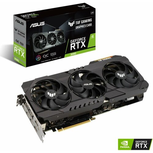 Видеокарта ASUS GeForce RTX 3080 TUF Gaming OC Edition LHR TUF-RTX3080-O10G-V2-GAMING 70000₽