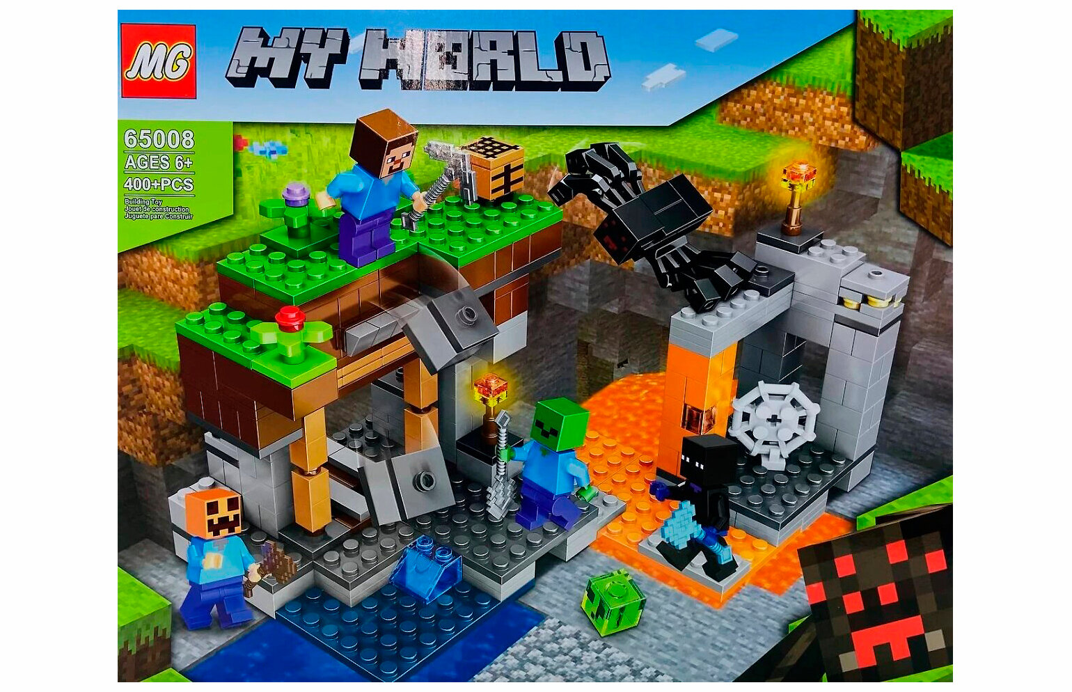 Конструктор MG MY WORLD "Заброшенная шахта" 65008, 400 деталей