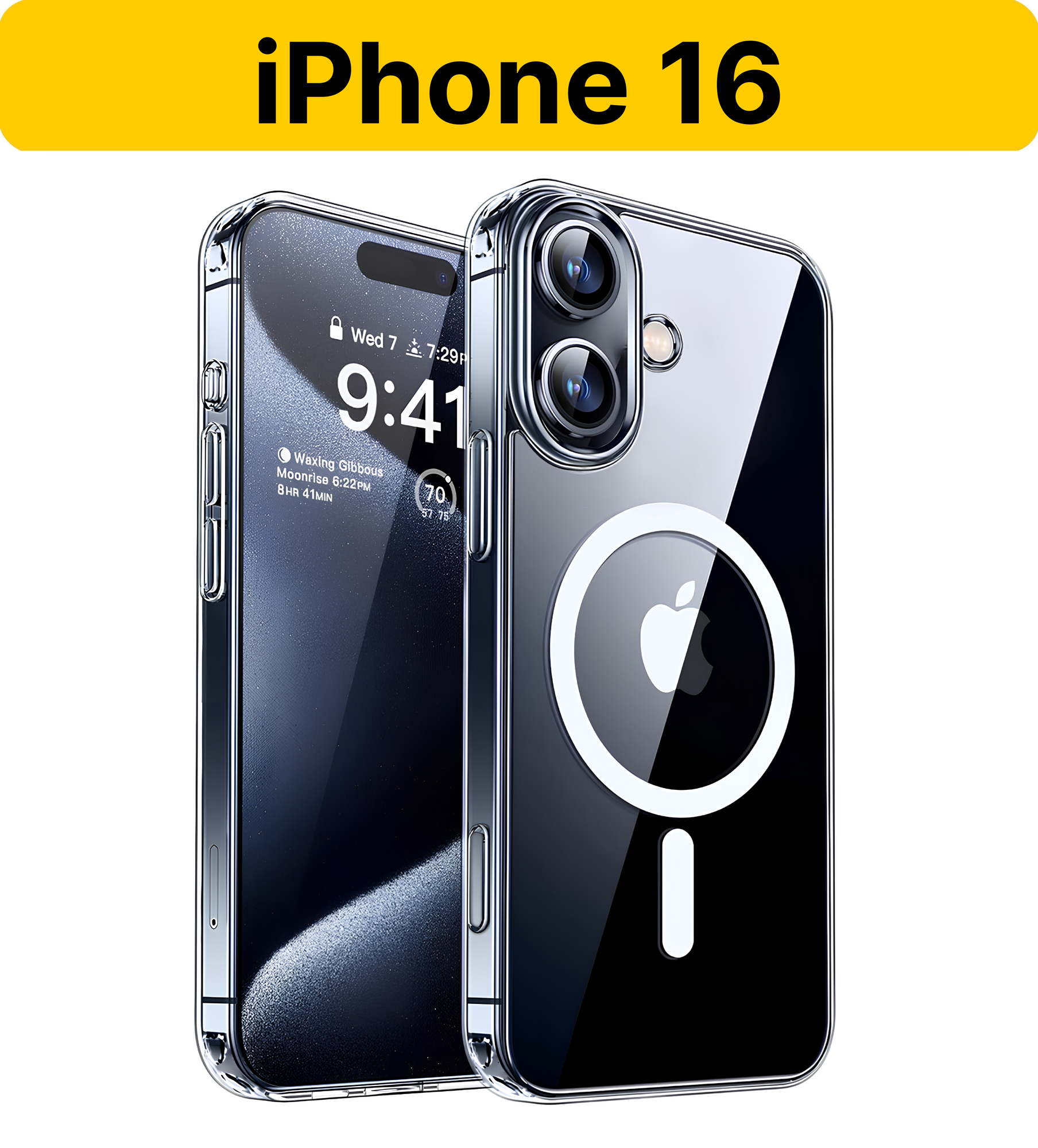 ADV GROUP / Защитный чехол MagSafe для iPhone 16, прозрачный