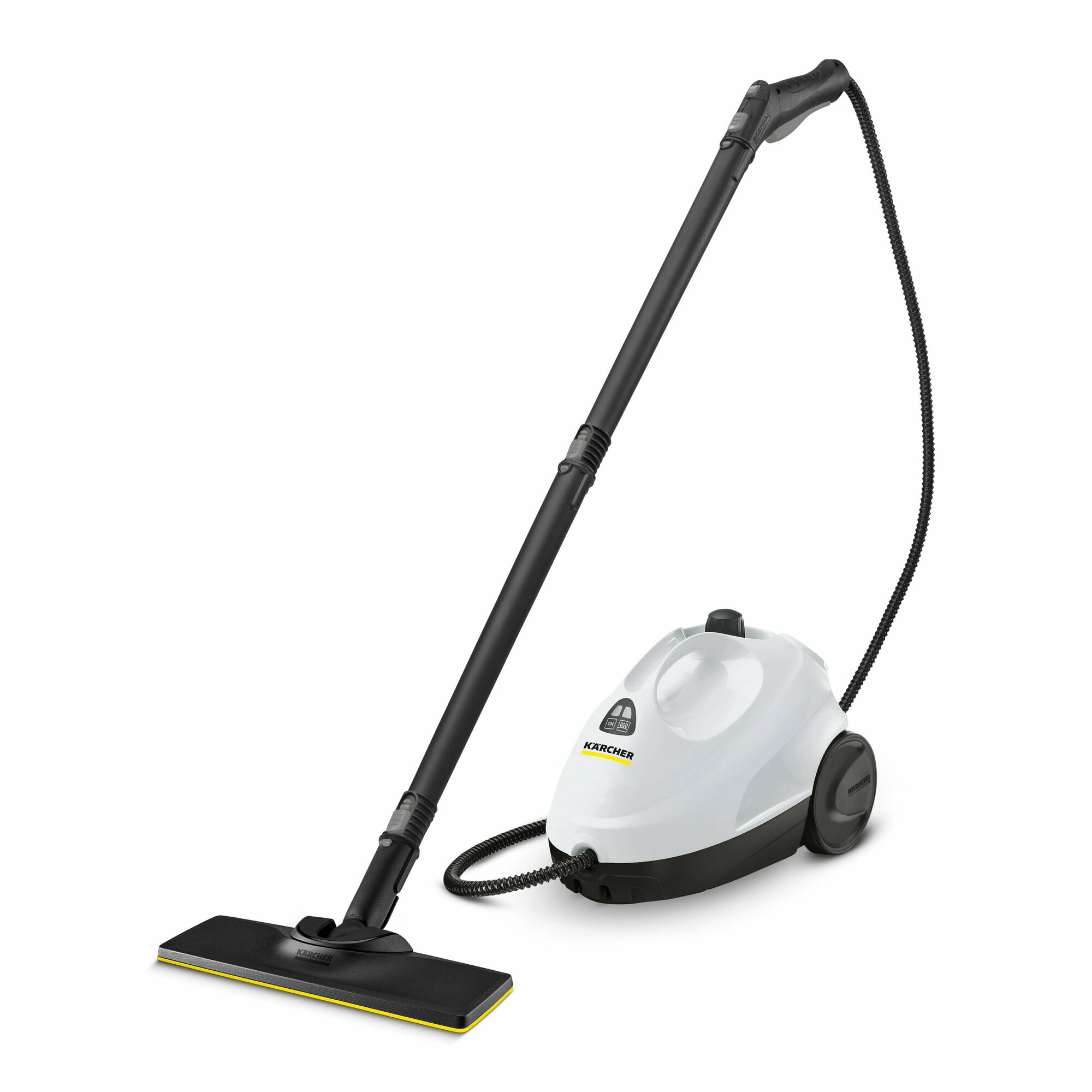 Пароочиститель Karcher SC 2 EasyFix *EU 1.512-600.0 для дома, с насадкой для пола, с двухступенчатым регулятором расхода пара на рукоятке, паровой шланг с пистолетом 2.2 м, белый