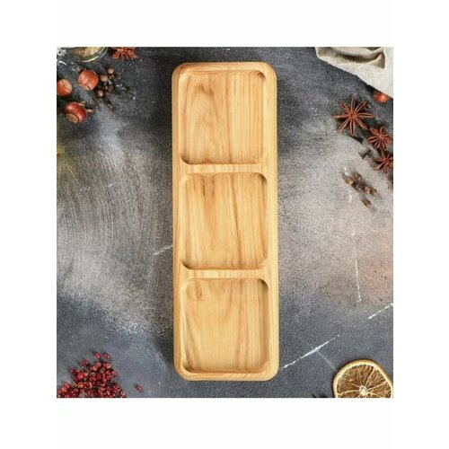 Менажница деревянная 3 секции