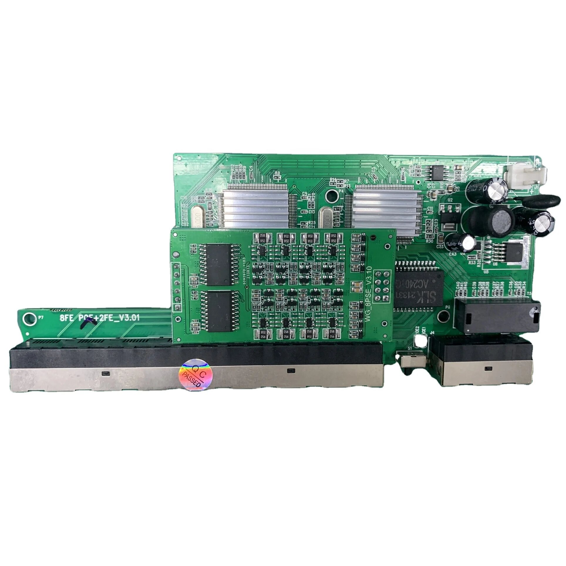 Плата SKD CKD OEM ODM 10/100M Ethernet коммутатор POE 8FE + 2FE 96W, плата Realtek Chip PCBA