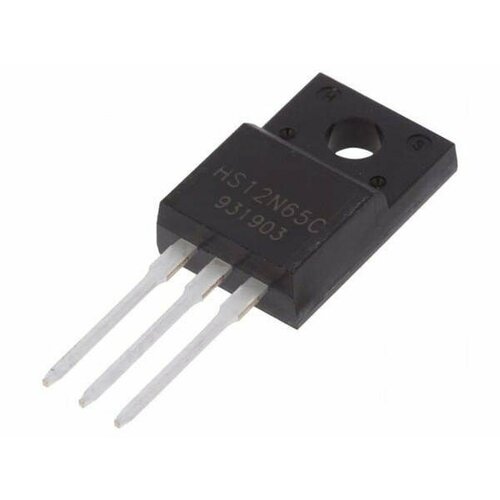 Транзистор LUGUANG 12N65-LGE N-MOSFET, полевой, 650 В, 12 А, 33, 2 Вт, TO220F, черный, 1 шт