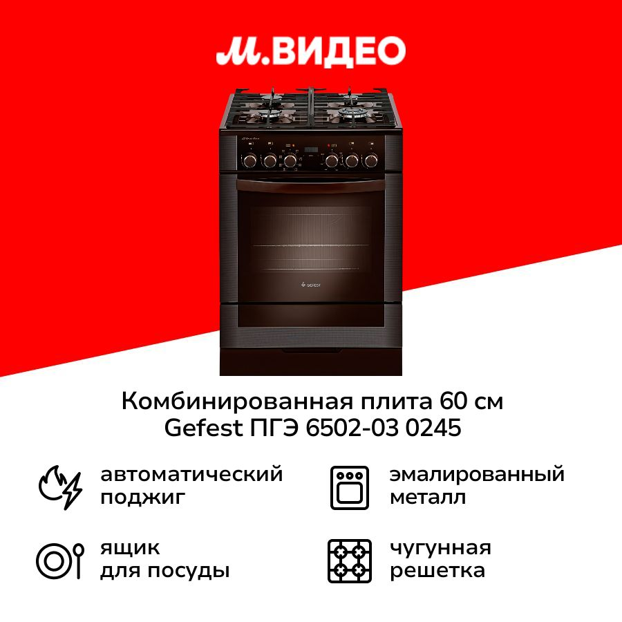 Комбинированная плита (60 см) Gefest ПГЭ 6502-03 0245