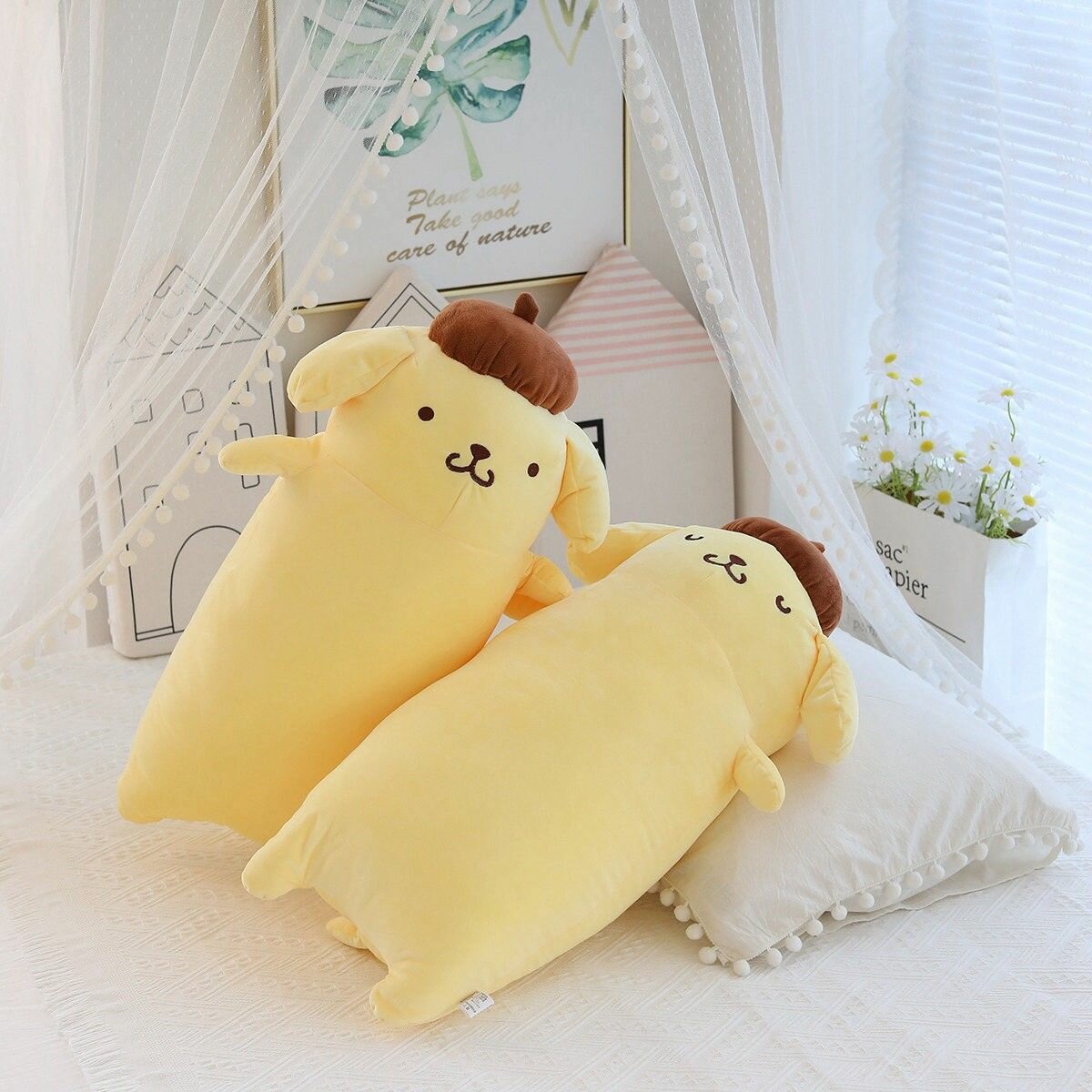 Игрушка мягкая PomPomPurin, золотистый ретривер, высота 42 см