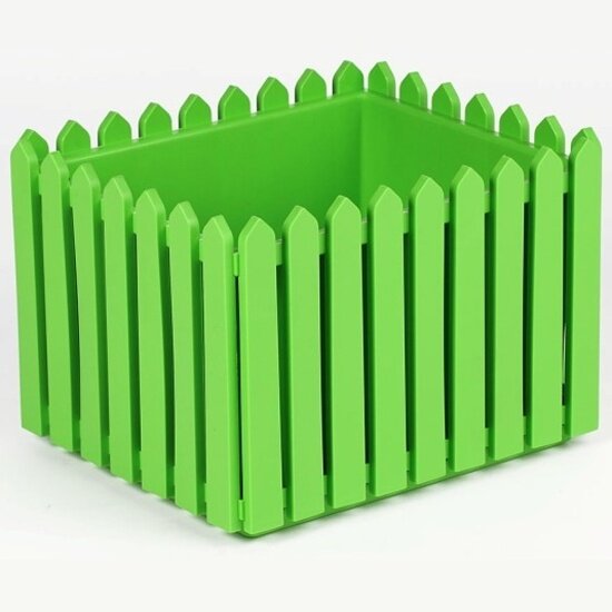 Кашпо Элластик пласт Лардо квадратное  салатовое 