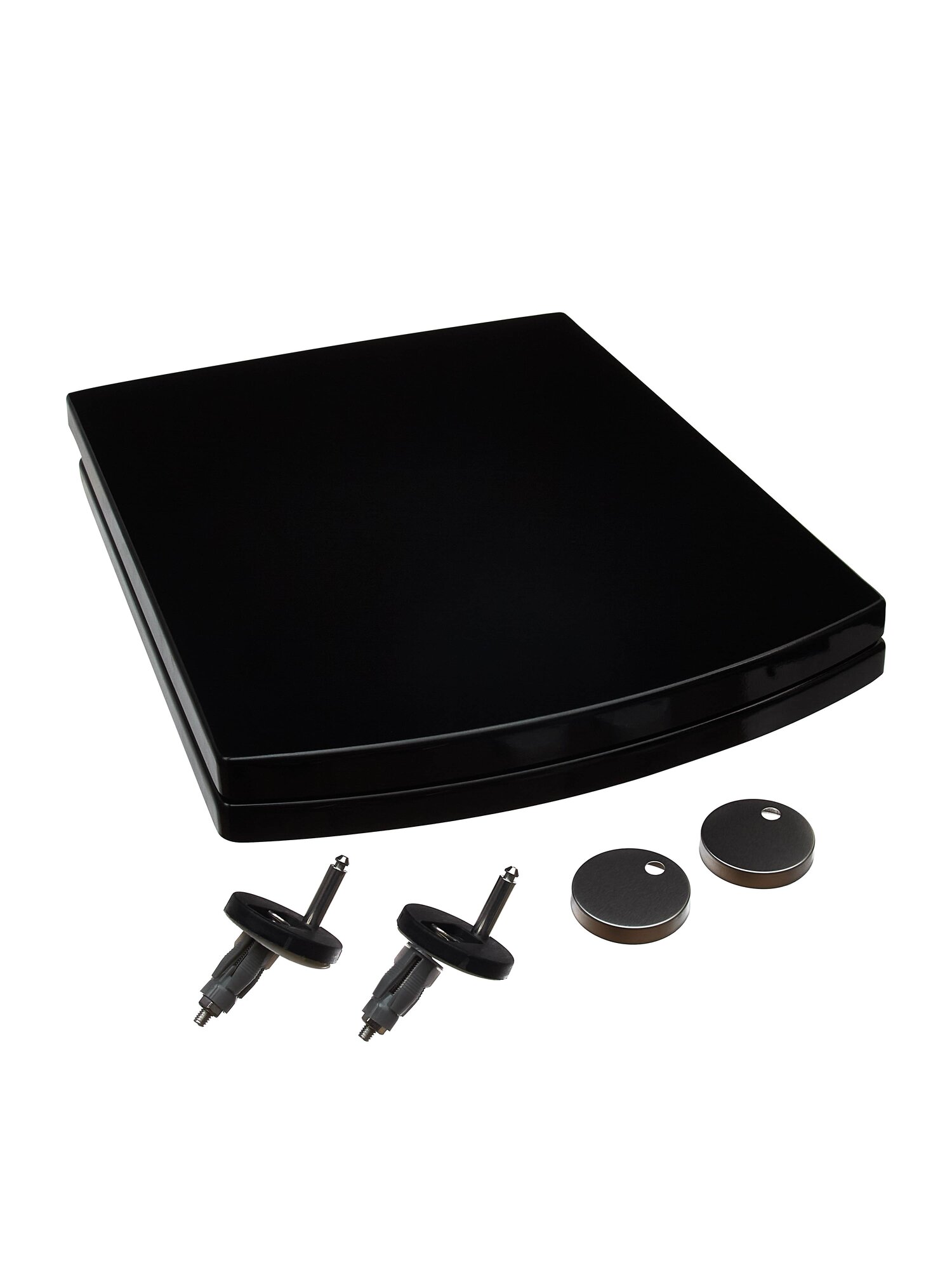 Картинки Крышка-сиденье для унитаза Arcus 050 Black c микролифтом (черная) 43*35