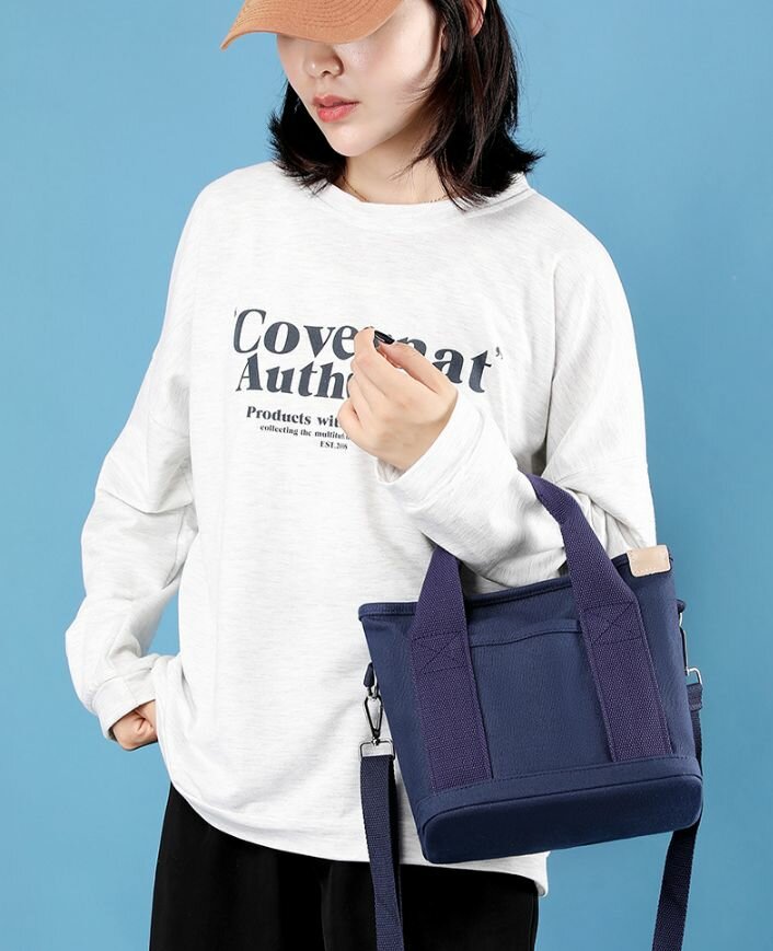 Сумка , фактура зернистая, темно-синий — фото 1