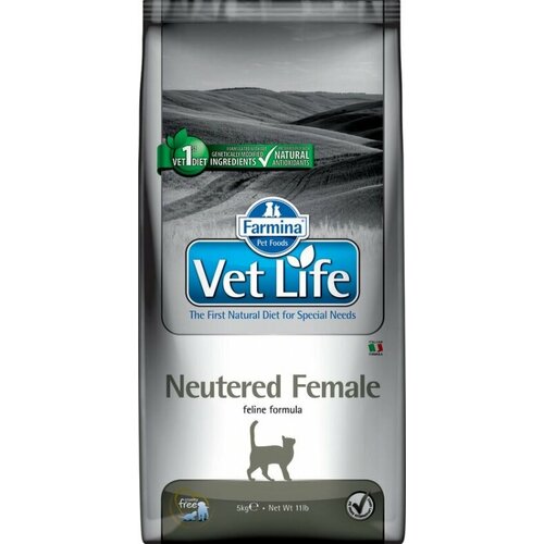 Vet Life Cat Neutered Female с курицей диетический сухой корм для стерилизованных кошек 10кг