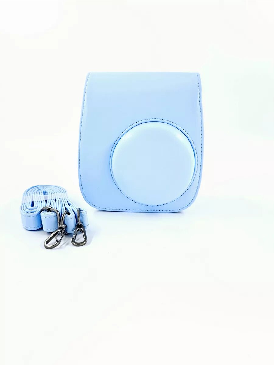 Чехол для фотоаппарата Instax mini 12 с кармашком, ударопрочный, с ремешком, магнитная застежка — фото 1