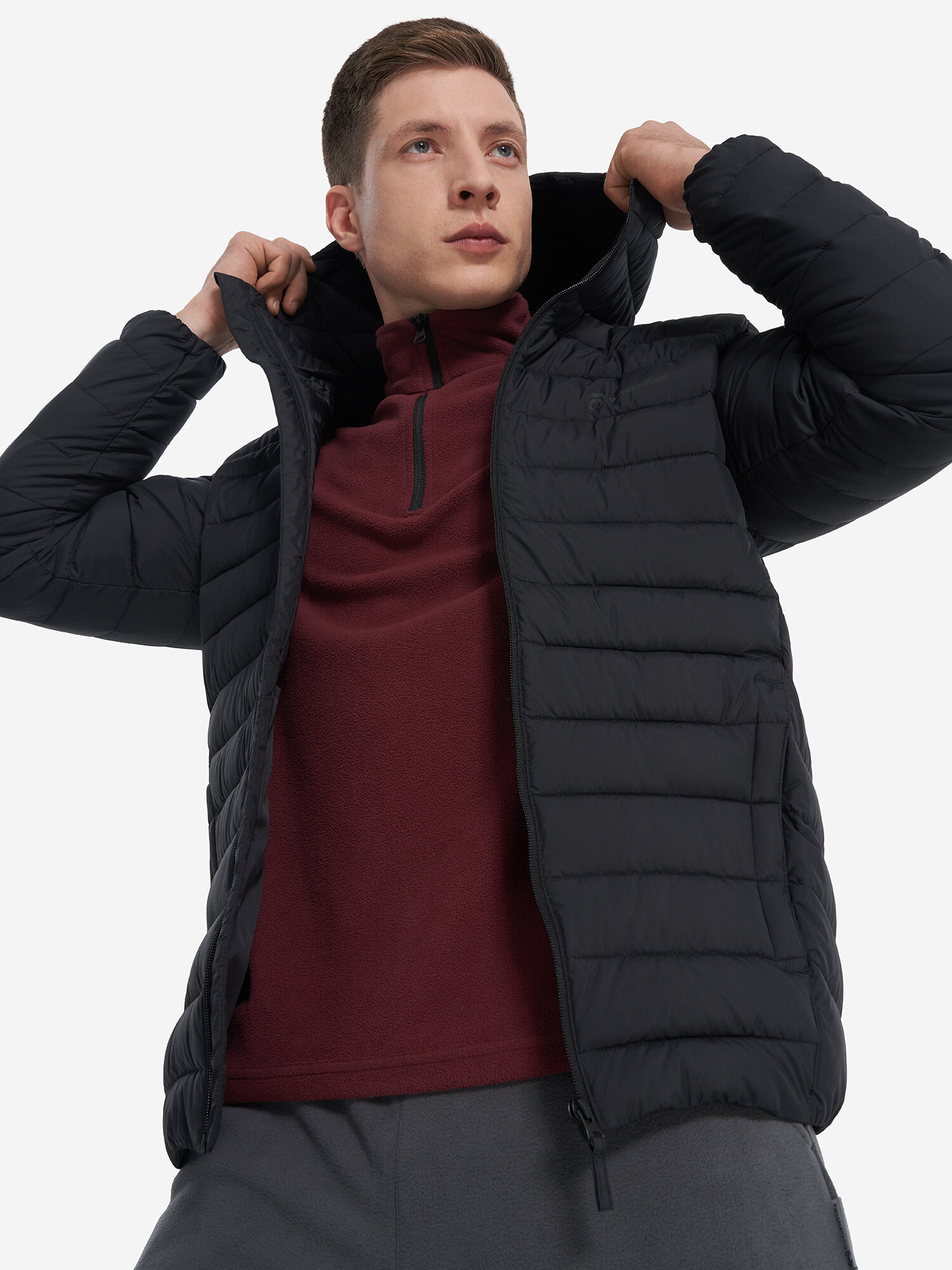 Пуховик OUTVENTURE Hiking Men's Fake Down Jacket, размер 52, черный