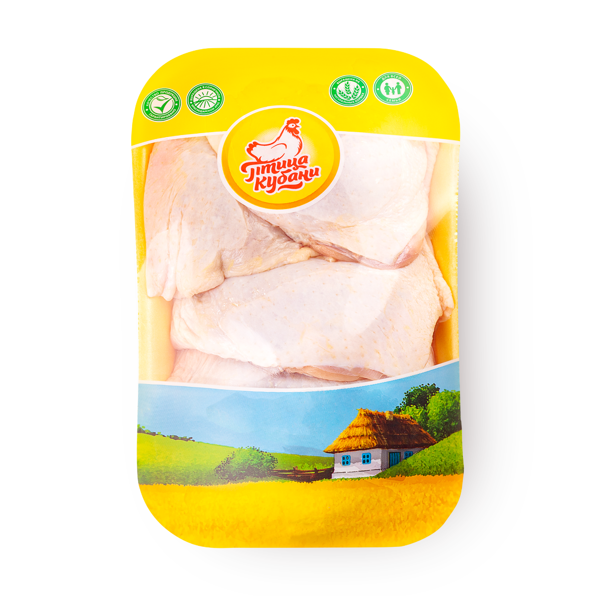 Бедро цыпленка-бройлера Птица Кубани, 1.1 кг, высокое качество, нежное и сочное мясо