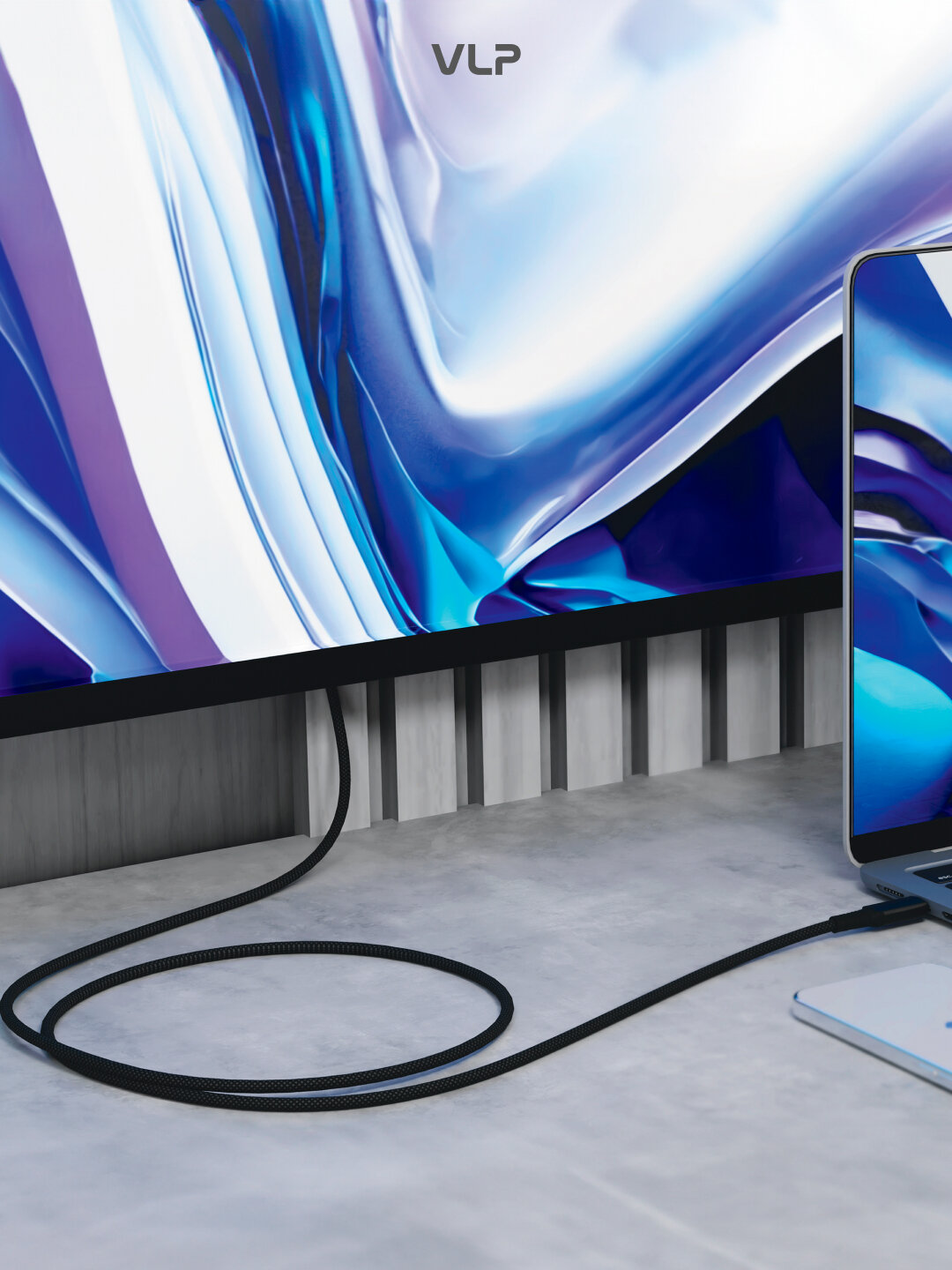 Кабель VLP Thunder USB-C / USB-C, A, 240Вт 1м, черный — фото 1