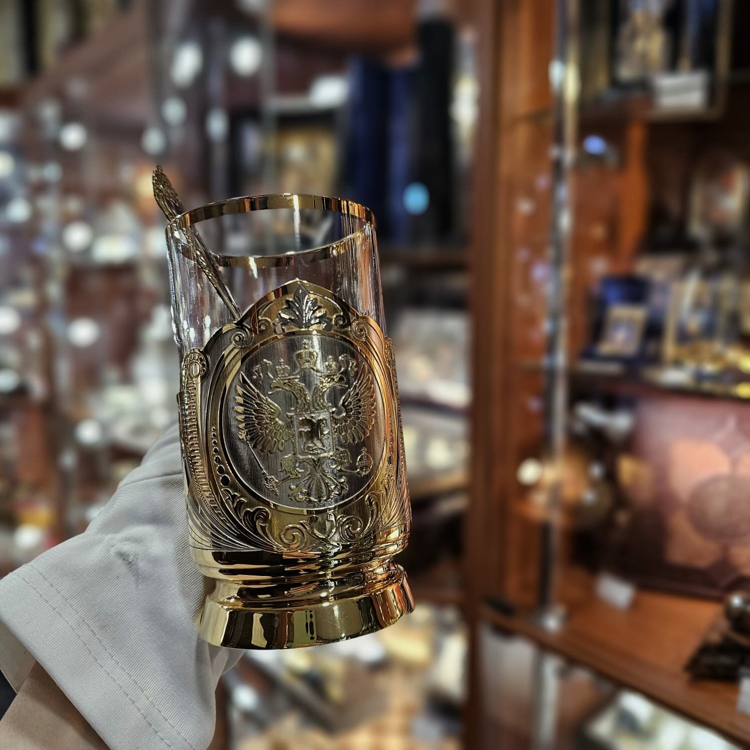 Набор чайный на 1 персону, герб РФ — фото 1