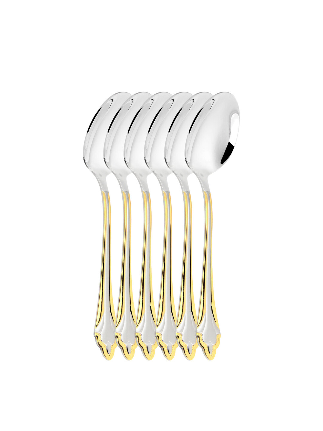 Haus Roland набор столовых ложек и вилок из нержавеющей стали, 6 штук, с золотым узором