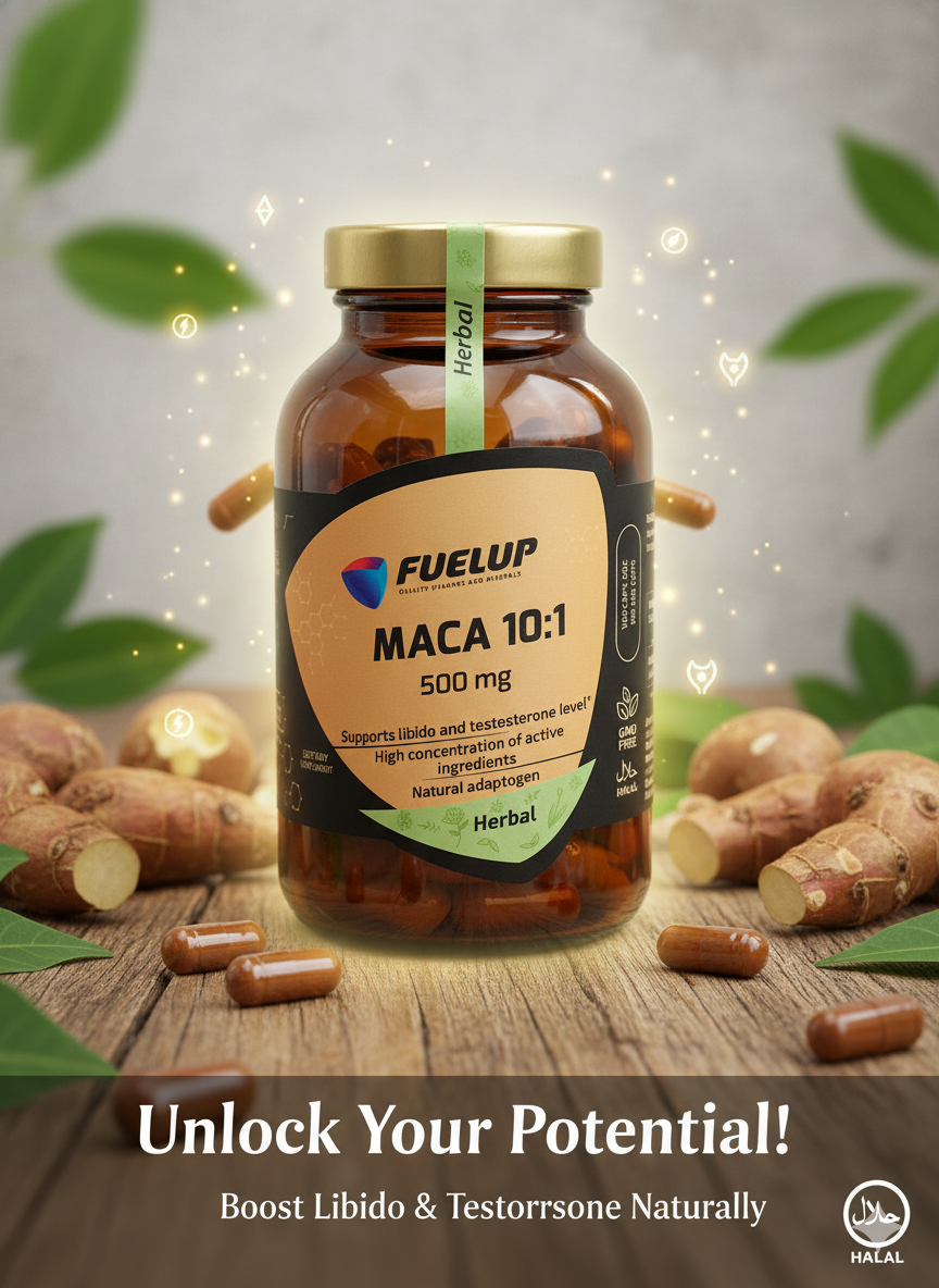FuelUp Maca 10:1 500mg support libido and testosterone 100 caps , ФуелУП Мака 10:1 тестостероне
