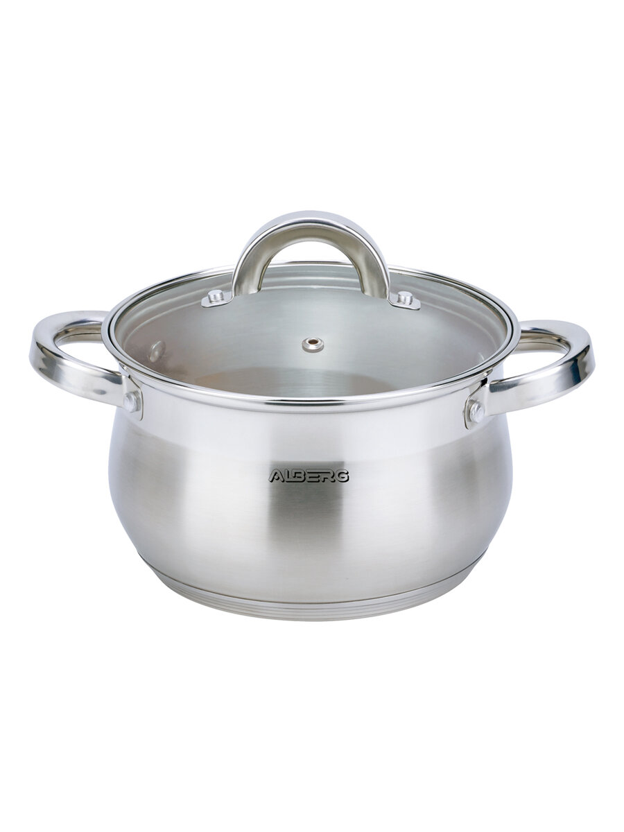 Кастрюля с крышкой ALBERG AL-2100 2 л (Ø16х105см)