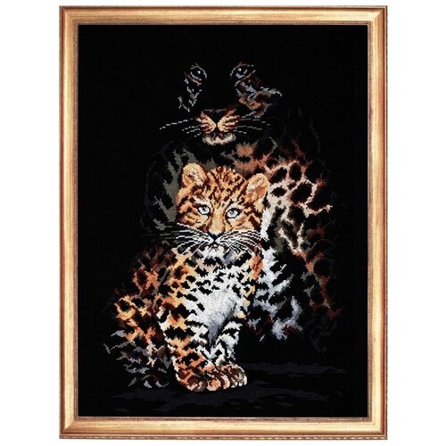 фото Набор для вышивания «леопарды», 40x55 см, овен