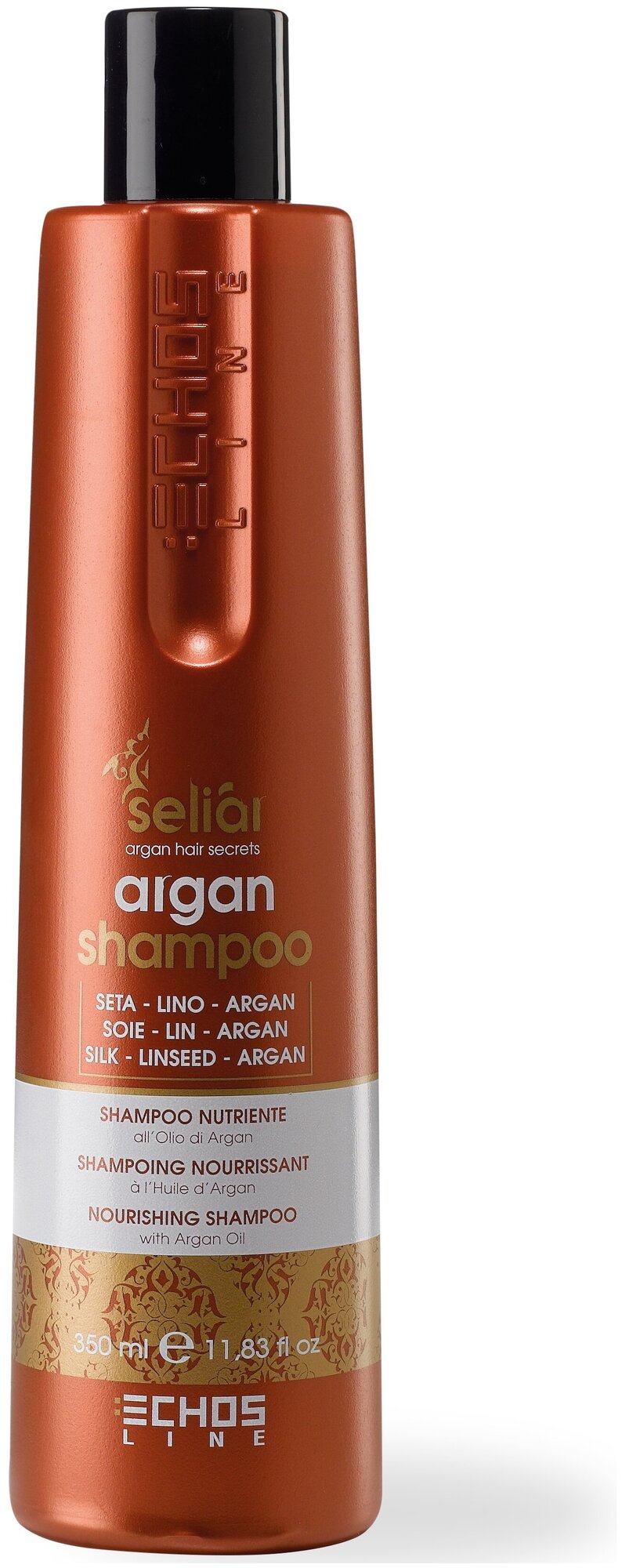 Шампунь SELIAR ARGAN для питания волос ECHOS LINE с аргановым маслом 350 мл