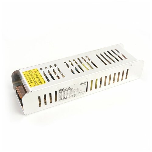 Трансформатор электронный для светодиодной ленты 200W 12V (драйвер), LB009, 21498 трансформатор электронный для светодиодной ленты 200w 12v драйвер lb009