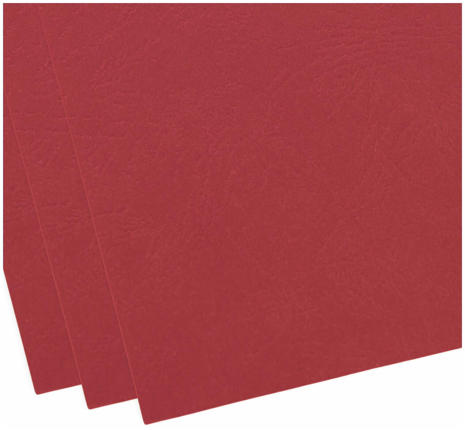 Обложки картонные д/переплета А4, комплект 100шт, тисн. под кожу, 230г/м2, красные, BRAUBERG, 530948