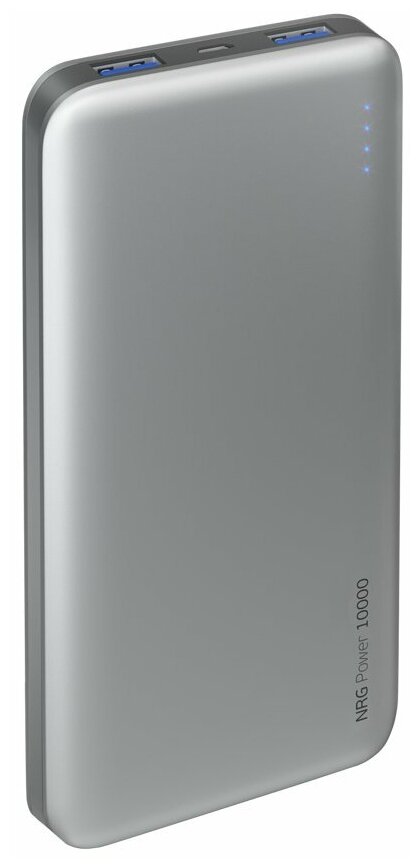 Внешний аккумулятор Deppa NRG Power 10000 mAh, 2.1A, Li-pol, графит